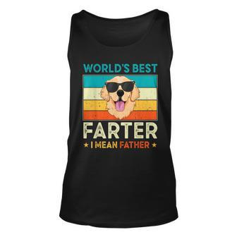 Worlds Best Farter I Mean Father Best Dad Ever Cool Dog Mens Tank Top | Mazezy