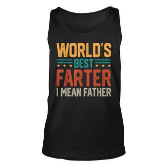 Worlds Best Farter I Mean Father Best Dad Ever Cool Dad Mens Tank Top | Mazezy