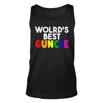 Worlds Best Guncle Gay Uncle Lovers Unisex Tank Top | Mazezy