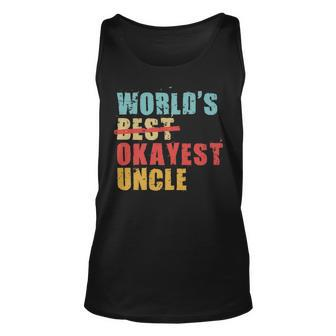 Worlds Best Okayest Uncle Acy014b Unisex Tank Top | Mazezy UK