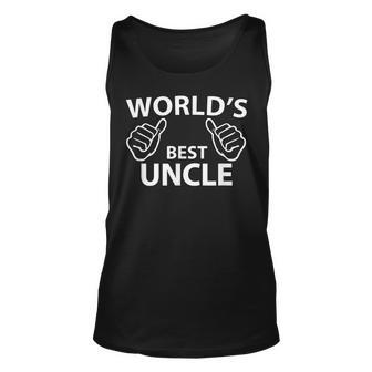 Worlds Best Uncle Cool Uncles Gift Unisex Tank Top | Mazezy