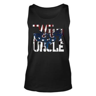 Worlds Best Uncle Eagle American Flag Unisex Tank Top | Mazezy