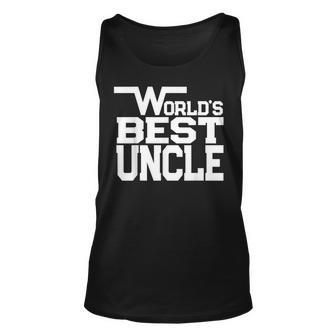Worlds Best Uncle Uncle Gift Unisex Tank Top | Mazezy
