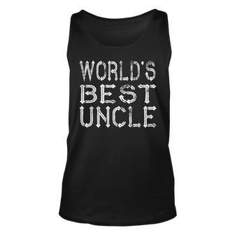 Worlds Best Uncle Vintage Unisex Tank Top | Mazezy AU