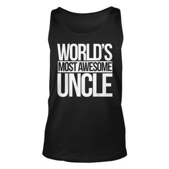 Worlds Most Awesome Uncle New Uncles To Be Unisex Tank Top | Mazezy DE
