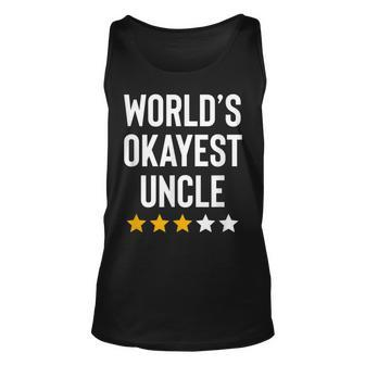 Worlds Okayest Uncle From Niece Nephew Favorite Uncle Tank Top | Mazezy