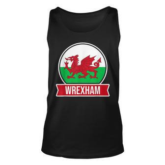 Wrexham Cymru Wales Welsh Place Name Flag Design Unisex Tank Top | Mazezy