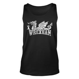 Wrexham Wales Football Soccer Welsh Red Dragon Retro Vintage Tank Top | Mazezy