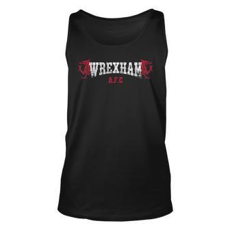 Wrexham Wales Red Dragon Wrecsam Retro Vintage Unisex Tank Top - Thegiftio UK