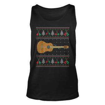 X-Mas Lights Guitar Ugly Christmas Sweater Family Matching Tank Top | Mazezy