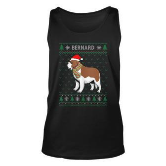 Xmas Bernard Dog Ugly Christmas Sweater Party Tank Top - Monsterry AU