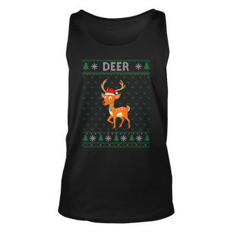 Xmas Deer Ugly Christmas Sweater Party Tank Top - Monsterry AU