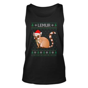Xmas Lemur Ugly Christmas Sweater Party Tank Top - Monsterry UK