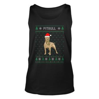 Xmas Pitbull Dog Ugly Christmas Sweater Party Tank Top - Monsterry AU