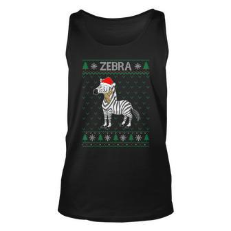 Xmas Zebra Ugly Christmas Sweater Party Tank Top - Monsterry UK
