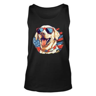 Yellow Lab 4Th Of July Design Patriotic Pup Labrador Pride Unisex Tank Top | Mazezy