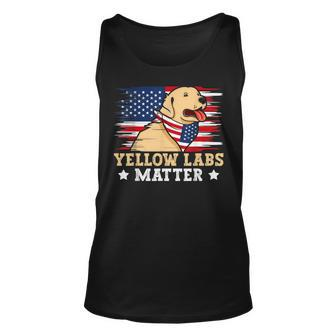 Yellow Labs Matter Dog Breed Independence Day 4Th Of July Unisex Tank Top | Mazezy