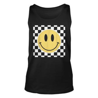 Yellow Smile Face Retro Happy Face Vintage Smiling 70S Peace Tank Top | Mazezy