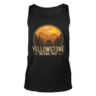 Yellowstone National Park Adventure Retro Vintage Hiking Tank Top | Mazezy