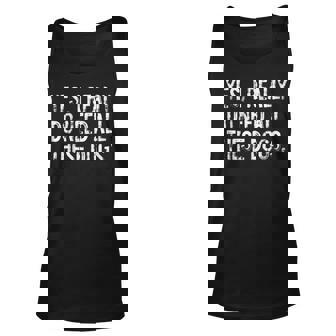 Yes I Really Do Need All These Dogs Distressed Unisex Tank Top | Seseable UK