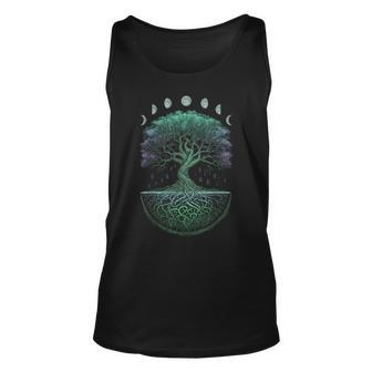 Yggdrasil Norse Tree Of Life Viking Celtic Moon Phases Tank Top - Seseable
