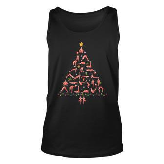 Yoga Christmas Tree Ugly Christmas Sweater Tank Top - Monsterry