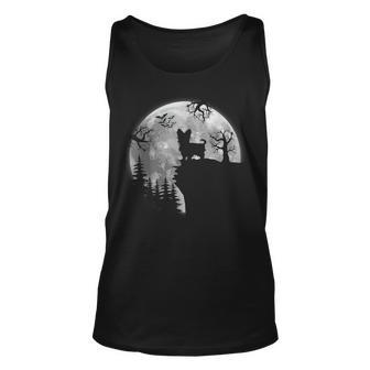 Yorkshire Terrier And Moon Halloween Dog Lover Vintage Moon Tank Top | Mazezy