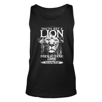 You've Got A Lion Inside Of Those Lungs Praise The Lord Tank Top | Mazezy