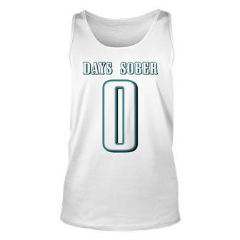 0 Days Sober Jersey Funny Drinking For Alcohol Lover Unisex Tank Top - Seseable