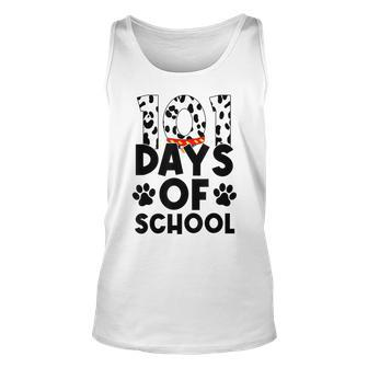 101 Days Of School Today Funny Pet Lover Dalmatian Unisex Tank Top | Mazezy