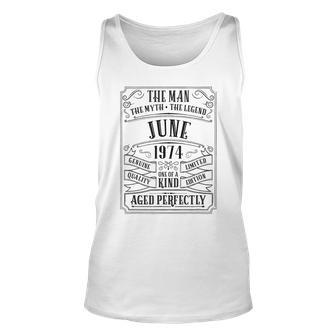 45Th Birthday June Men Dad Uncle Gift Age 45 Year Old Unisex Tank Top | Mazezy