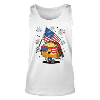 4Th Of July Taco Sunglasses American Flag Usa Patriot Usa Tank Top | Mazezy