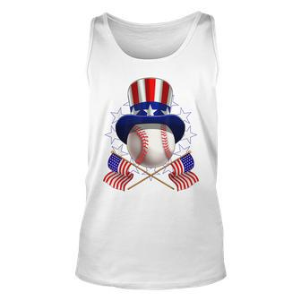 4Th Of July American Baseball Uncle Sam Hat Funny Unisex Tank Top | Mazezy