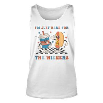 4Th Of July Hot Dog Im Just Here For The Wieners Unisex Tank Top - Monsterry DE