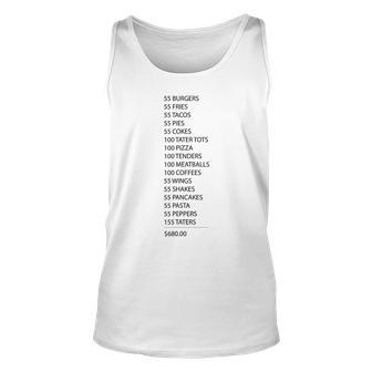 55 Burgers 55 Fries I Think You Should Leave Unisex Tank Top | Mazezy UK