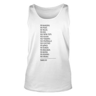 55 Burgers 55 Fries I Think You Should Leave Burgers Tank Top | Mazezy CA