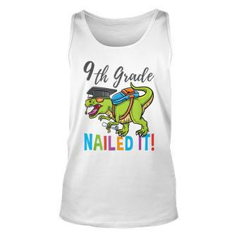 9Th Grade Nailed It Dinosaur Graduation Unisex Tank Top | Mazezy