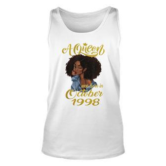 A Queen Was Born In October 1998 22Nd Birthday Gift Unisex Tank Top | Mazezy