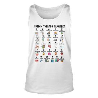 Abc Of Speech Therapy Alphabet Speech Language Pathologist Unisex Tank Top - Thegiftio UK