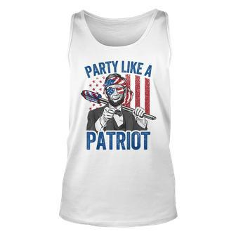 Abraham Lincoln 4Th Of July Men American Usa Flag Unisex Tank Top | Mazezy