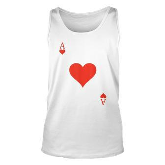 Ace Of Hearts Costume Deck Of Cards Playing Card Halloween Tank Top - Seseable