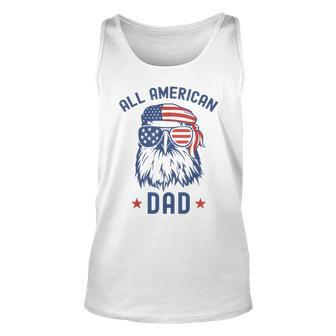 All American Dad Patriotic Eagle Sunglasses Us Flag 4Th July Gift For Mens Unisex Tank Top - Monsterry AU