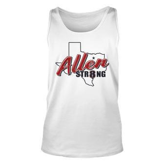 Allen Strong Tx Flag Allen Str8ng Support Gun Violence Unisex Tank Top - Seseable