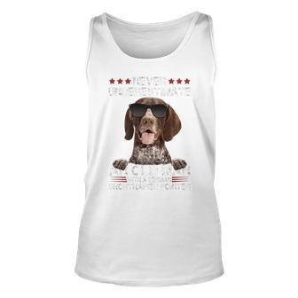 An Old Man With A German Shorthaired Pointer Unisex Tank Top - Seseable