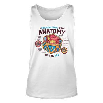 Anatomy Of The D20 Polyhedral 20 Sided Dice Funny Rpg Unisex Tank Top | Mazezy