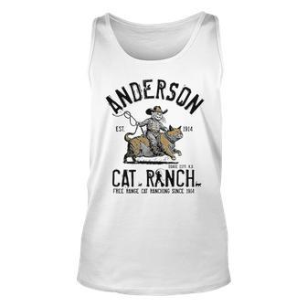 Anderson Cat Ranch Free Range Feline Ranching Anderson Tank Top | Mazezy