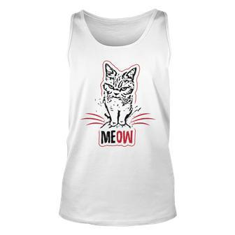Angry Cat Meow Kitten Cat Lover For Cat Lover Tank Top | Mazezy