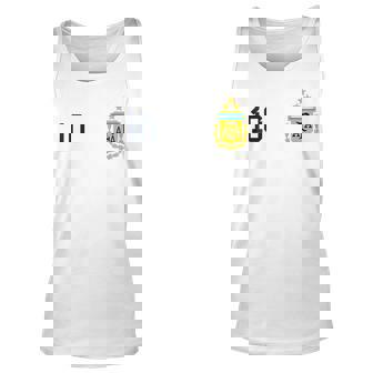 Argentina 3 Stars Argentinian Flag Three Stars 10 Argentina Unisex Tank Top - Seseable
