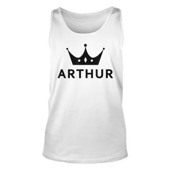 Arthur Crown King Custom Gift Name For Arthur Unisex Tank Top | Mazezy