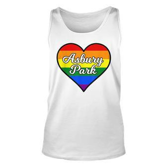 Asbury Park Gay Pride Heart Unisex Tank Top | Mazezy